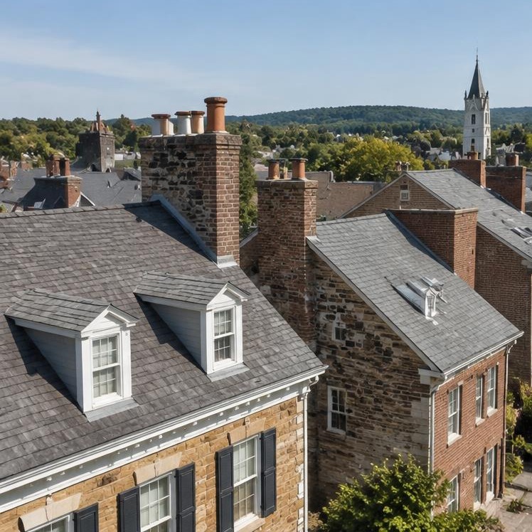 Rooflines illustrating roofing considerations in Boyertown, Pennsylvania