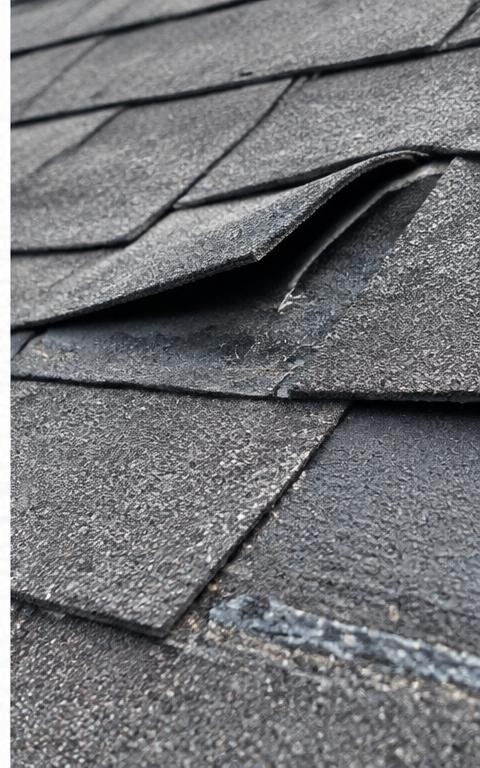 Wind-lifted shingles
